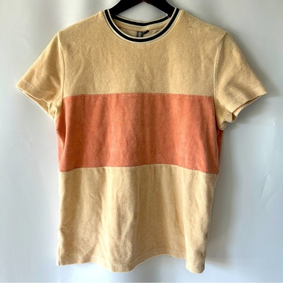 ASOS Women’s Velour Block T-Shirt Size Small - Picture 1 of 9